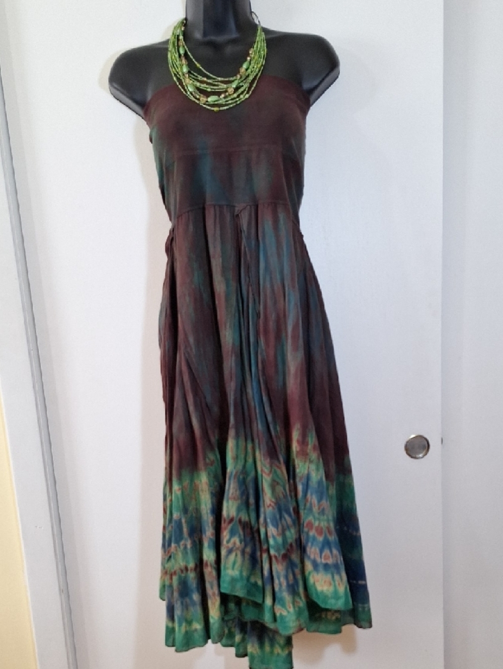 Solitaire Convertible Dress Skirt 1X 16 / 18 Plus Long Skirt Tie Dye - Picture 13 of 13